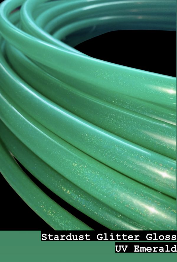 Stardust Glitter Gloss UV Emerald Polypro Hula Hoop