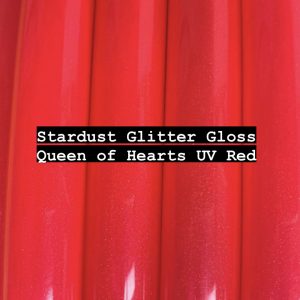 Stardust Glitter Gloss Queen of Hearts UV Red Polypro Hula Hoops