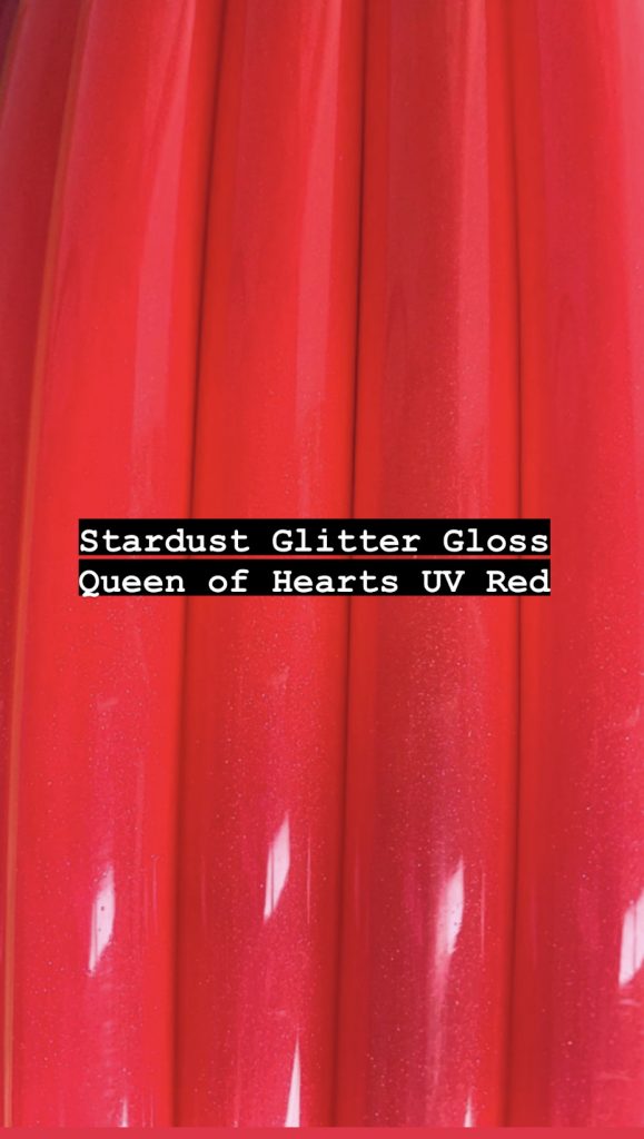 Stardust Glitter Gloss Queen of Hearts UV Red Polypro Hula Hoops