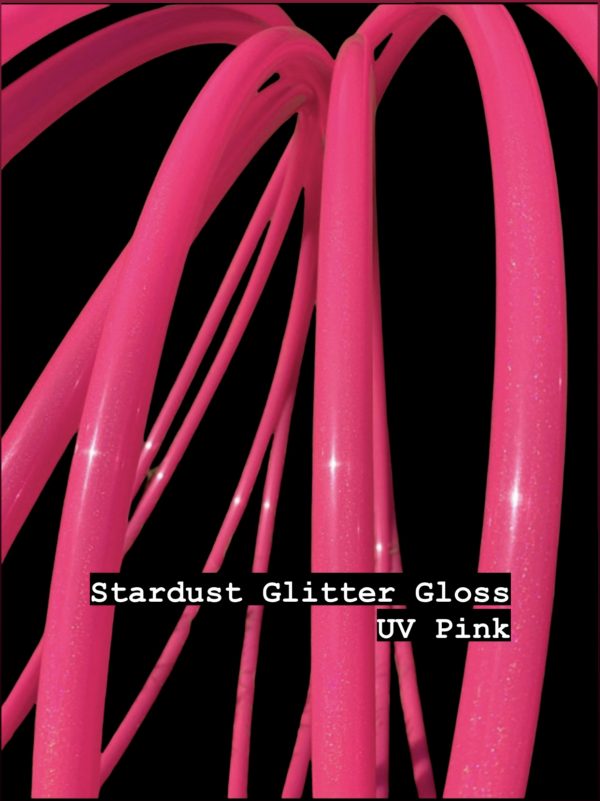 Stardust Glitter Gloss UV Pink Polypro Hula Hoop