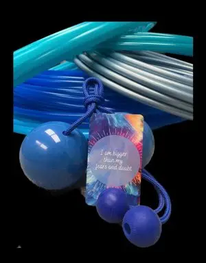 Blue Contact Poi & Hula Hoops