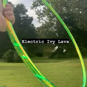 Electric Ivy Lava Reflective-Taped Polypro Hula Hoop- Vibrant Hoops Signature Style