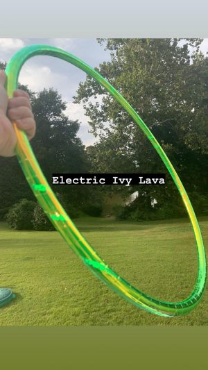 Electric Ivy Lava Reflective-Taped Polypro Hula Hoop- Vibrant Hoops Signature Style