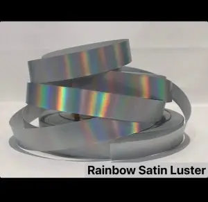 Rainbow Satin Luster Taped Hula Hoops