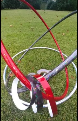 Ruby Red Holographic Taped Collapsible Hula Hoop