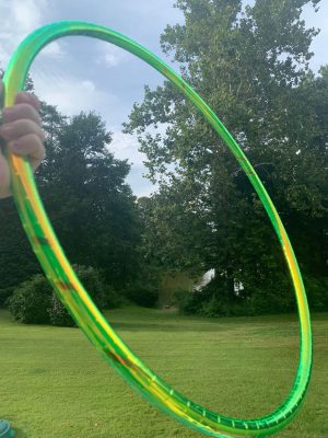 Electric Ivy Lava Reflective-Taped Polypro Hula Hoop- Vibrant Hoops Signature Style