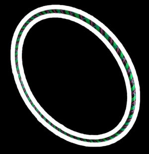 Gatsby's Light Reflective Taped Signature Style Hula Hoop designed by Vibrant Hoops