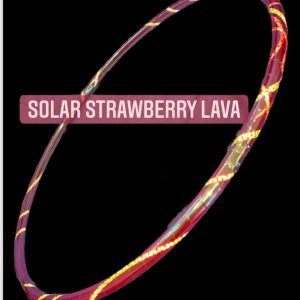 Solar Strawberry Lava Reflective-Taped Polypro Hula Hoop- Vibrant Hoops Signature Style