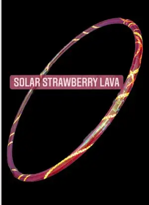 Solar Strawberry Lava Reflective-Taped Polypro Hula Hoop- Vibrant Hoops Signature Style