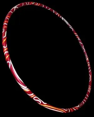 Scorched Lava Reflective Taped Polypro Hula Hoop