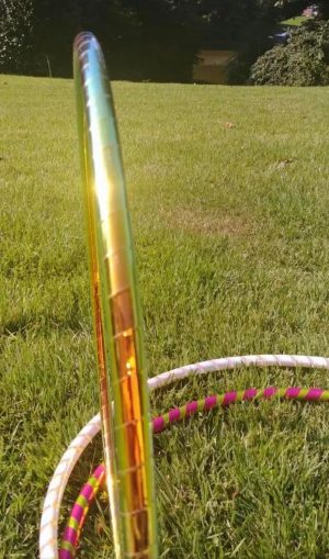 Fire Iridium Color Shifting Taped Polypro Collapsible Hula Hoop