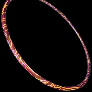 Scorched Lava Reflective Taped Polypro Hula Hoop