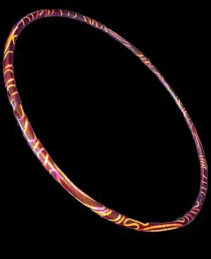 Scorched Lava Reflective Taped Polypro Hula Hoop