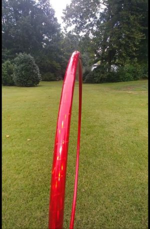 Ruby Red Holographic Taped Collapsible Hula Hoop