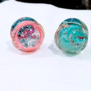 Ear Gauges, 2 pcs, 13/16 inch Double Flared Gauges, 20mm - Plugs for Stretched Ears - Made from recycled Hula Hoops - Pair (2) Reversible!