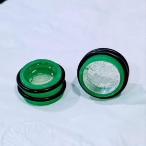 Ear Gauges, 2 pcs, 3/4 inch Gauges, 19mm - Plugs for Stretched Ears - Pair (2) UV Green