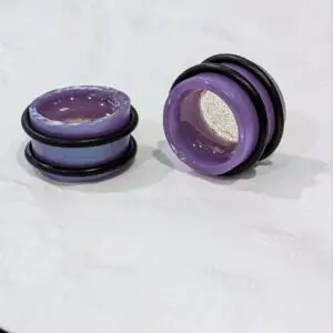 Ear Gauges, 2 pcs, 3/4 inch Gauges, 19mm - Plugs for Stretched Ears - Made from recycled Hula Hoops - Pair (2) Poseidon Purple Color-Shifting Metallic