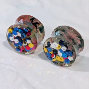 Ear Gauges, 2 pcs, 5/8 inch Double Flared Gauges, 16mm - Plugs for Stretched Ears - Pair (2)