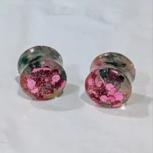 Ear Gauges, 2 pcs, 9/16 inch Double Flared Gauges, 14mm - Plugs for Stretched Ears - Made from recycled Hula Hoops - Pair (2)