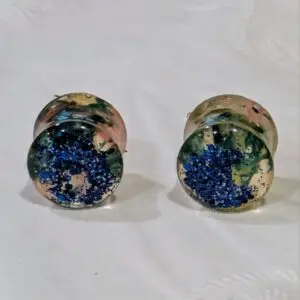 Ear Gauges, 2 pcs, 1/2 inch Double Flared Gauges, 12mm - Plugs for Stretched Ears - Made from recycled Hula Hoops - Pair (2)