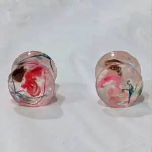 Ear Gauges, 2 pcs, 1/2 inch Double Flared Gauges, 12mm - Plugs for Stretched Ears - Made from recycled Hula Hoops - Pair (2)