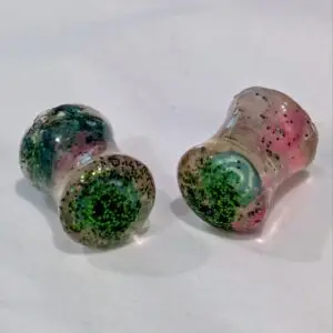 Ear Gauges (2 pcs), 0g - 8mm Double Flared Gauges, Plugs for Stretched Ears - Made from recycled Hula Hoops - Pair (2)