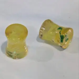 Ear Gauges (2 pcs), 0g - 8mm Double Flared Gauges, Plugs for Stretched Ears - Made from recycled Hula Hoops - Pair (2)