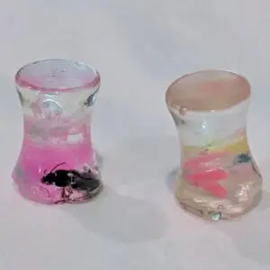 Ear Gauges (2 pcs), 2g - 6mm Double Flared Gauges, Plugs for Stretched Ears - Made from recycled Hula Hoops - Pair (2)