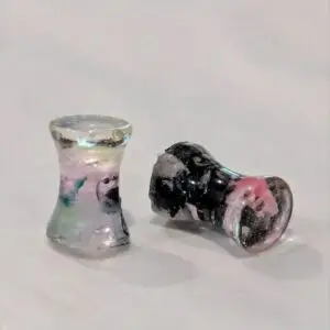 Ear Gauges (2 pcs), 6g - 4mm Double Flared Gauges, Plugs for Stretched Ears - Made from recycled Hula Hoops - Pair (2)