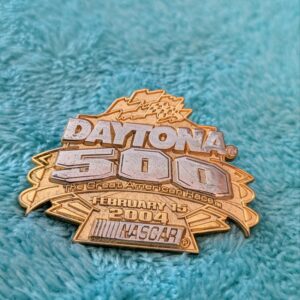Daytona 500 Gold Plated Commemorative Pin February 15, 2004 NASCAR
