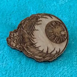 Eyeball Wood Pin