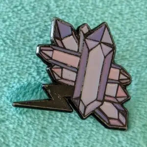 Purple Crystals Pin - used